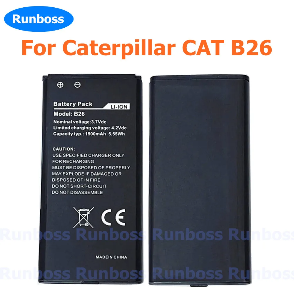 Original New Battery 1500mAh for Caterpillar CAT B26 Mobile Phone High Quality Batteries