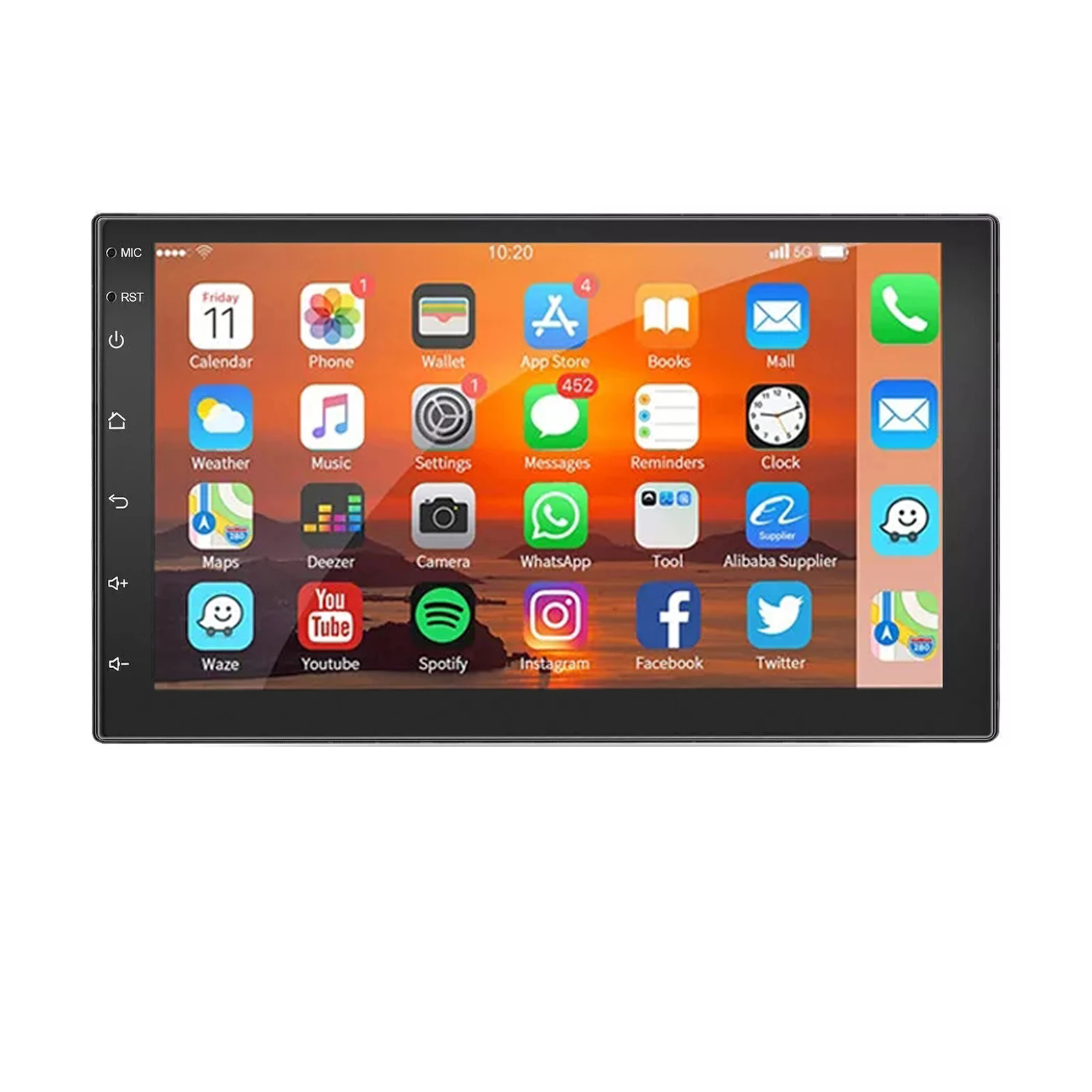 MOPECT 7 Inch Universele Autostereo Radio Dubbele 2 DIN Android 15 CarPlay 4+64G GPS Navigatie Touchscreen Bluetooth AM/FM SWC+DAB&AHD - afbeelding 2