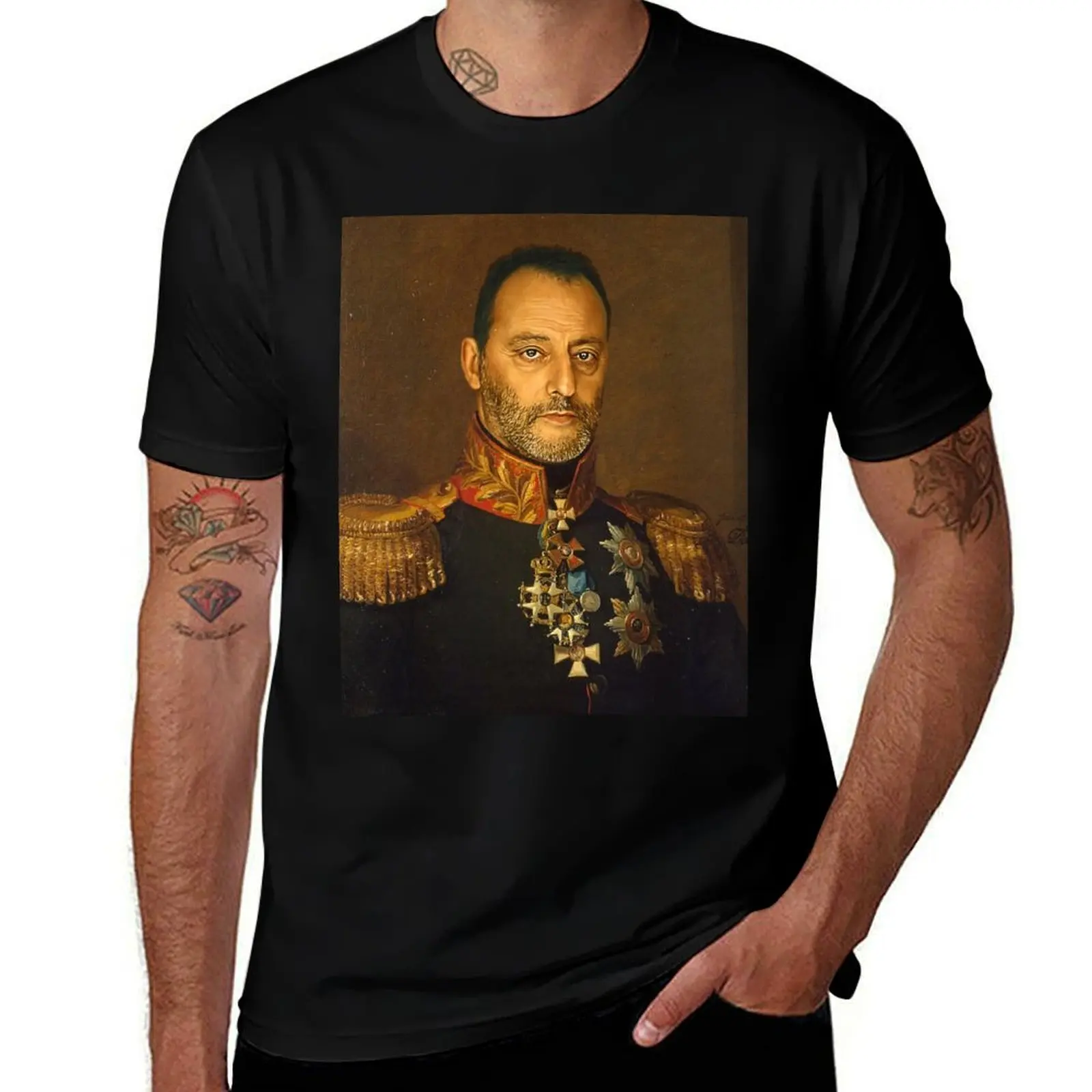 

Jean Reno - replaceface T-Shirt animal prinfor boys Short sleeve tee heavy weight t shirts for men