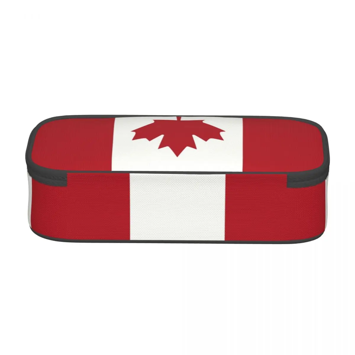 Imagem -04 - Personalizado Bonito Bandeira do Canadá Lápis Cases para Meninas e Meninos Grande Armazenamento Caneta Caixa Acessórios Escolares Patriotismo