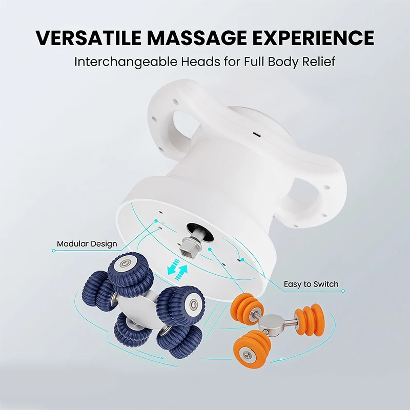Rotating Vibrating Body Shaper Massager Deep Tissue Muscle Relaxation Device Post-Workout Recovery Rechargeable Red Light Therap