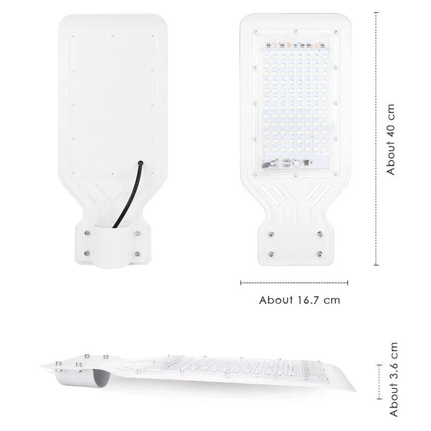 100W lampa uliczna LED na zewnątrz, IP65 wodoodporny biały/ciepły biały światło bezpieczeństwa przewodowy światło halogenowe 110V / 220V do ogrodu, ulicy