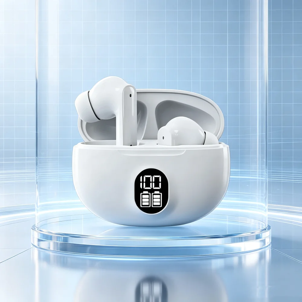 Wireless Bluetooth Music Headphones Creative Design Power Display Long Battery Life Sports Headphones