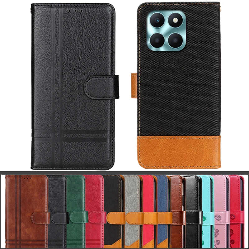 For HONOR X6A Leather Flip Cover Retro Wallet Phone Case For HonorX6A WDY-LX1 WDY-LX2 WDY-LX3 Business Etui Coque Card Holder