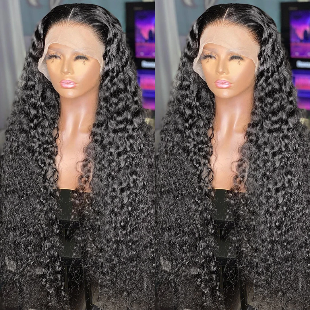 

13x6 13x4 Kinky Curly Lace Front Human Hair Wigs Brazilian Deep Wave Frontal Wig For Women 100% Natural Human Hair Wigs On Sale
