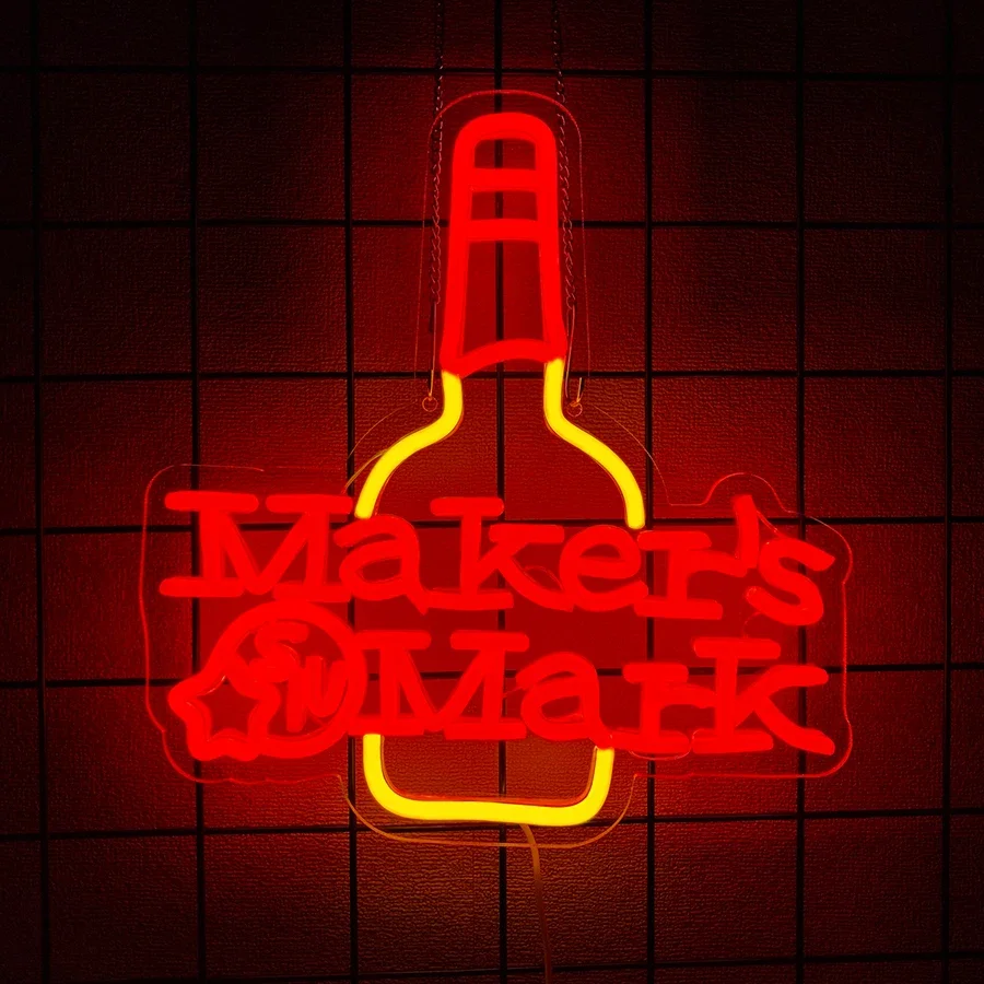Jameson/Maker Mark/Crown Canadian Whiskey Signs for Man Cave Pub Bistro Party Decor Buffalo Whiskey Neon Sign for Wall Decor, view 6