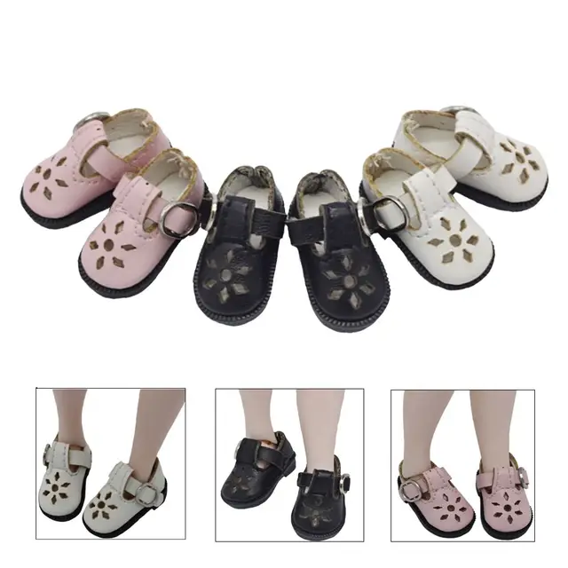 3.2cm Doll Shoes for Blythes Doll Toy,1/8 Mini Leather Dolls Shoes for Blyth Azone BJD,Casual Shoes Accessories 2
