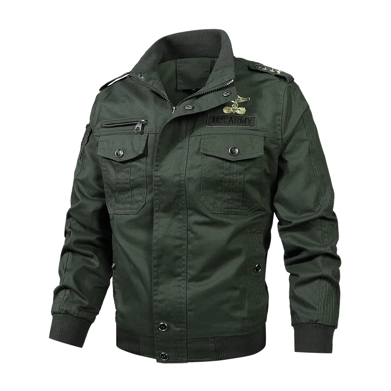 Work Clothes Large Size Mens 2027 Autumn Coat Cotton Washed Coat Epaulets Stand Collar Retro Tactical Jacket Hunting Clothes