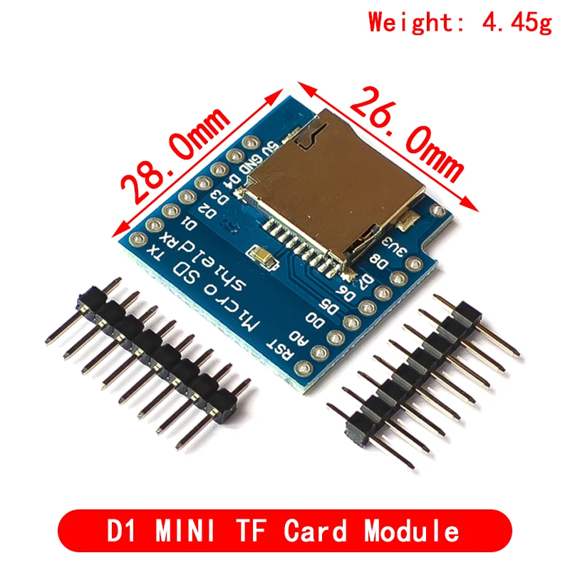 Scheda di espansione archiviazione Micro SD Modulo scheda Mini TF D1 Modulo scudo di memoria scheda Mini Micro SD TF con pin per Arduino ARM AVR