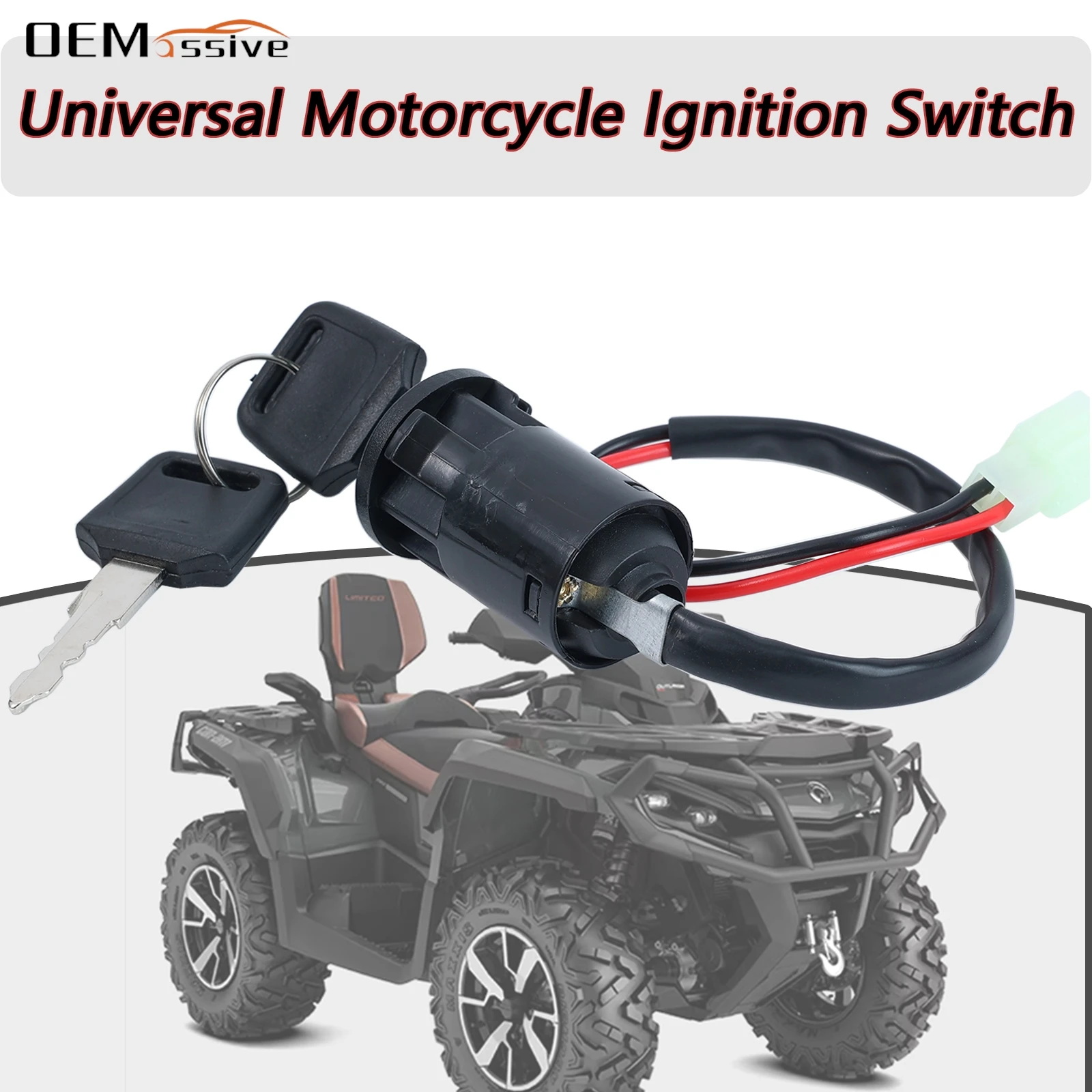 Universal Motorcycle Ignition Switch Waterproof Electric Door Lock Electric Start Atv Key for Honda Yamaha Kawasaki Suz