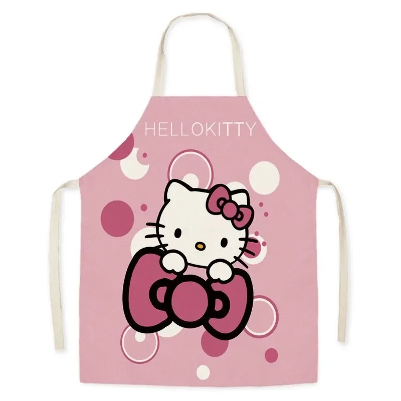 Kreskówka śliczne Sanrio Hello Kitty fartuch Kawaii fartuch dla rodziców i dzieci kuchnia gotowanie pieczenie przeciwporostowe narzędzie do