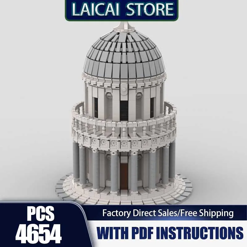 

Городской вид на улицу Moc, строительные кирпичи, модель римского храма, технологические блоки, подарки, DlY Construstion, сборка, праздничные игрушки
