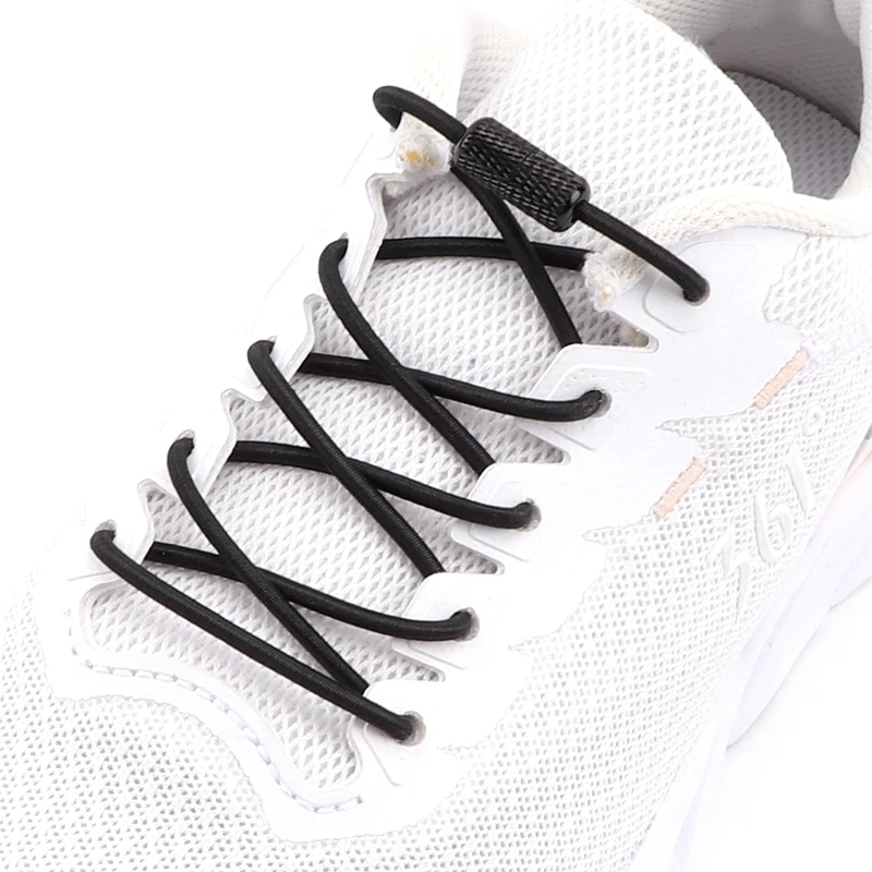 Step on Shoe Laces Elastic Metal Capsules Lock No Tie Shoelaces For Sneakers Kids Adult Quick Lazy Shoe Laces Rubber band 1 Pair