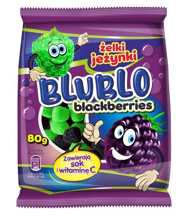 BLUBLO Żelki jeżynki 80g