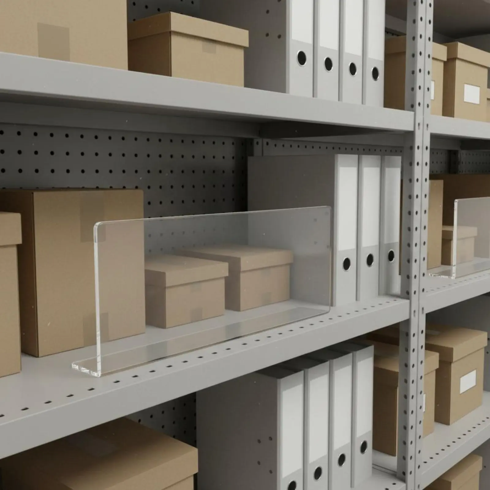 

10 Pieces Clear Shelf Divider Transparent Adhesive Shelf Barrier Retracting Item Organizer Easy to Install Retail Fixture