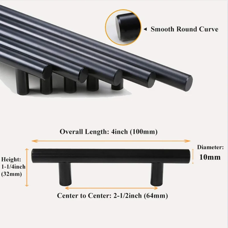 أسود ذهبي فضي مقبض الباب دولاب مقبض الأثاث مكتب درج سحب 50 مللي متر-500 مللي متر نحى الفولاذ المقاوم للصدأ المطبخ مقبض