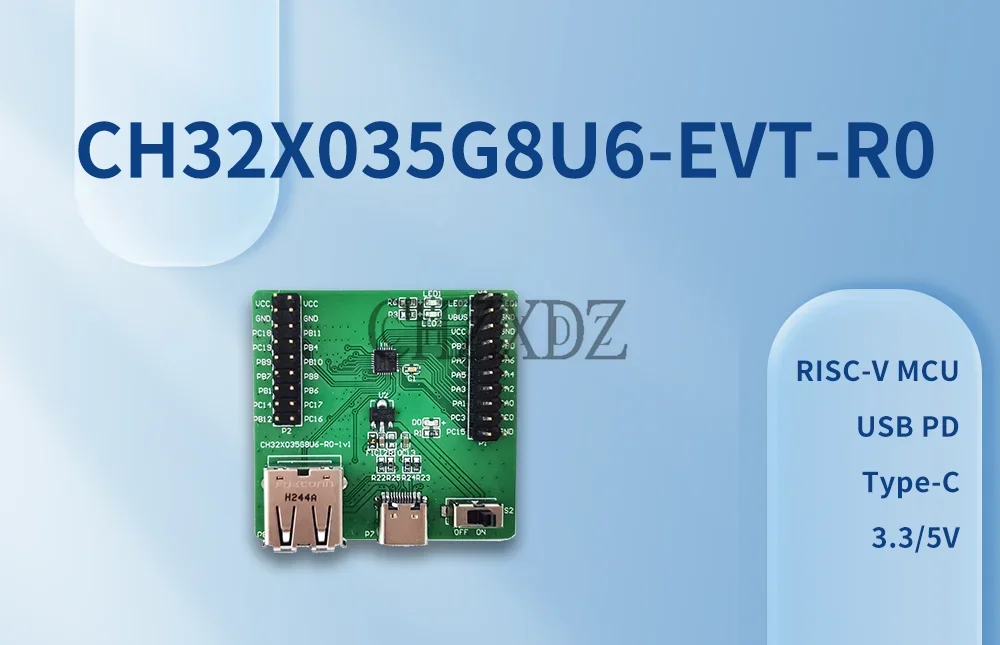 2Pcs/Lot CH32X035 Basic Evaluation Board RISC-V USB PD MCU WCH