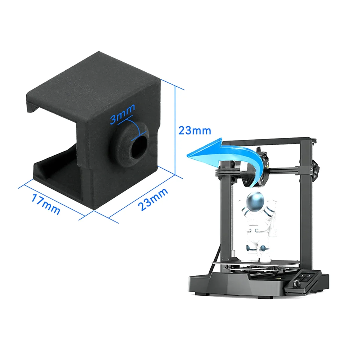 

Эффективный силиконовый чехол из 3 предметов для аксессуаров для 3D-принтеров Ender 3 V3 SE