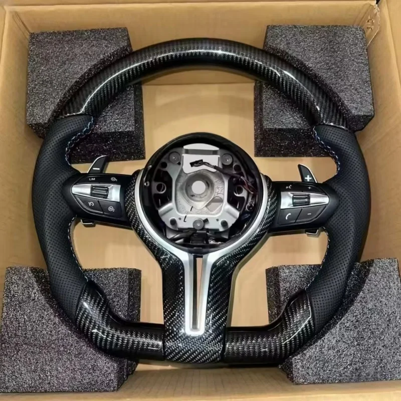 Car Steering Wheel Carbon Fiber Leather For BMW E90 F80 F87 F82 F10 F11 F20 F21 F22 F30 F34 F32 F33 M3 M5 M6 Car Accessories