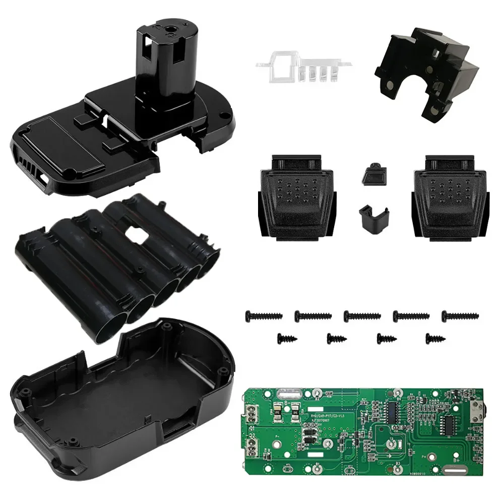 Caja de plástico para batería de iones de litio, placa de circuito de protección de carga, caja PCB para RYOBI 18V P103 P108 BPL-1815 /1820G/18151/1820 ONE +