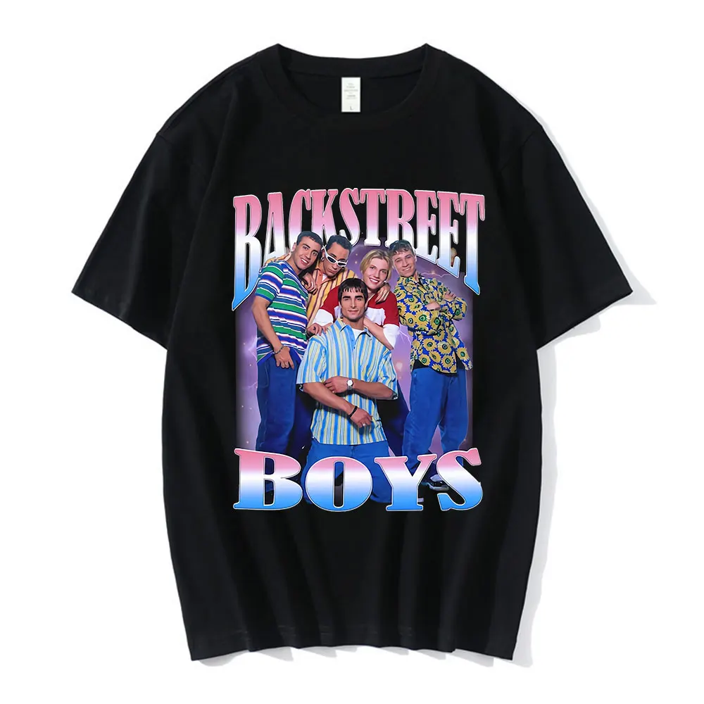 Backstreet Boys Graphic Print T-Shirt 90s Vintage Boy Band T Shirt Men's Women's Hip Hop Gothic Oversized T-Shirts Streetwear