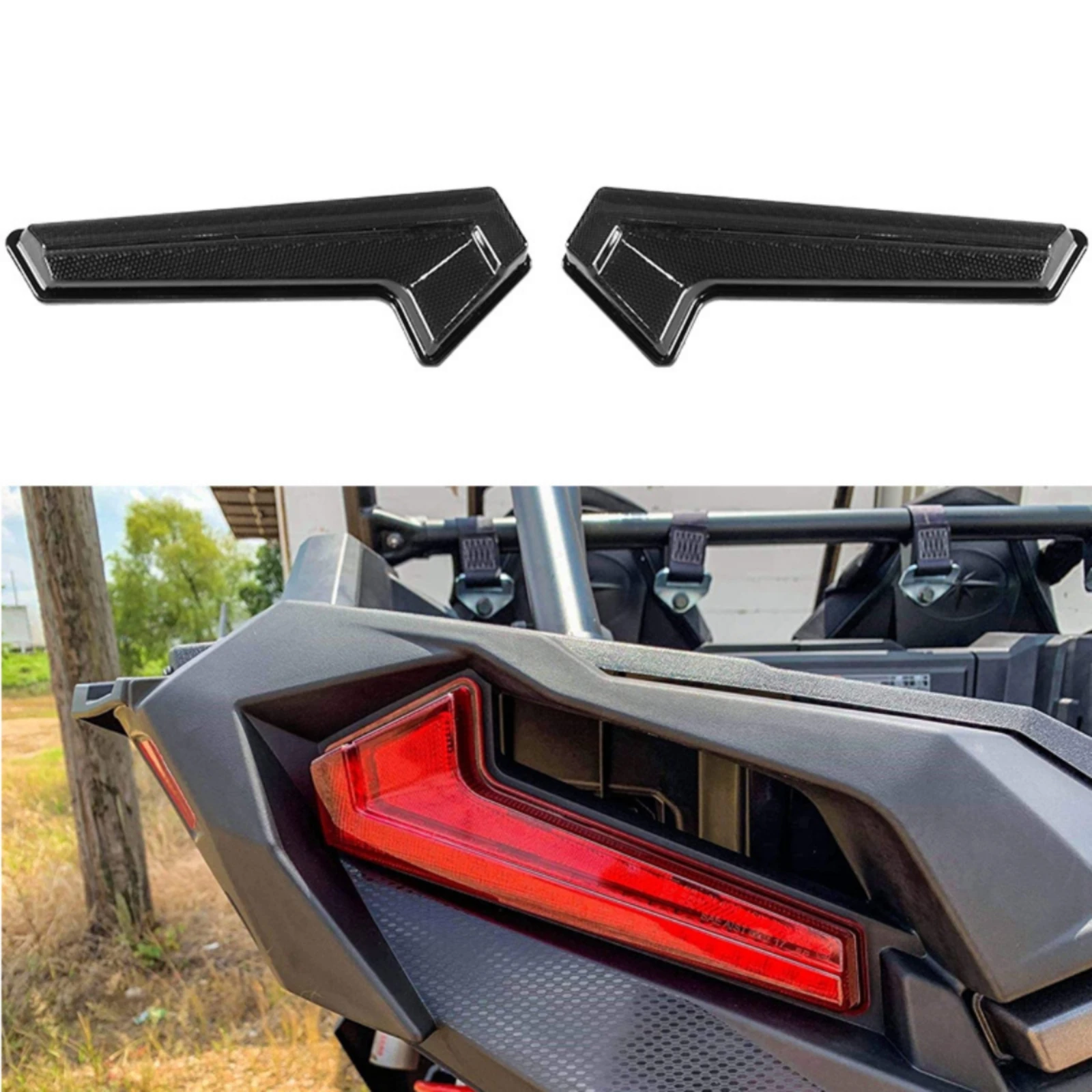 Tail Light Assembly Black Rear Light Assembly Taillight Easy to Install Waterproof for ATV Owners, Night Driving, Trail Riding
