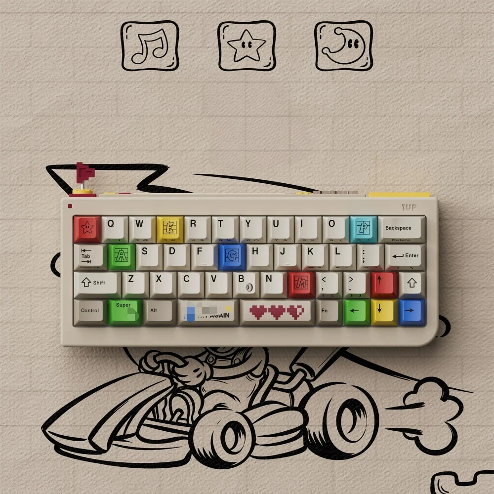 80Retros GB40 Pixel Limited Edition Mechanical Keyboard Customized Wireless Tri-mode VIAL Hot Swap for Game Accessories Gift