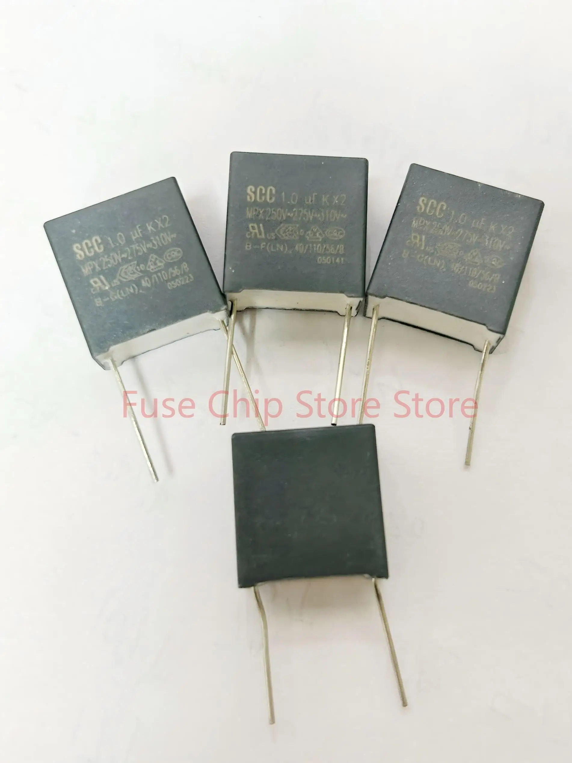 

10pcs/lot SCC MPX X2 1uf 105 1.0uf 275V 250V 310V Safety standard Film capacitor 17.5x17.5x10.5mm P15mm