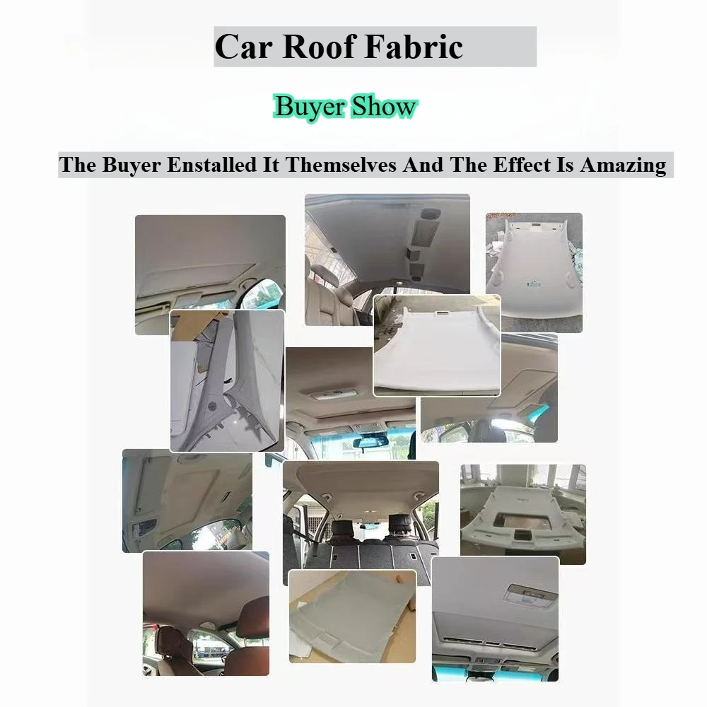 Auto Headliner Fabric Foam Backing Car Roof Cloth Material Car Interior Truck SUV RV Roof Repair DIY Upholstery Modification