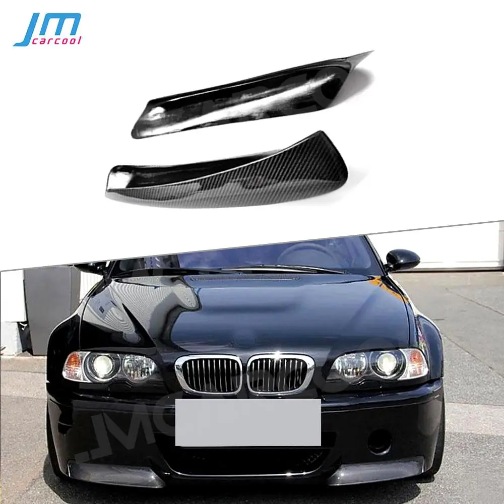 

JMCARCOOL Carbon Fiber Car Front Bumper Lip Splitters Aprons Flaps for BMW 3 Series E46 M3 Coupe 1999- 2006 Bumper Trims Spoiler