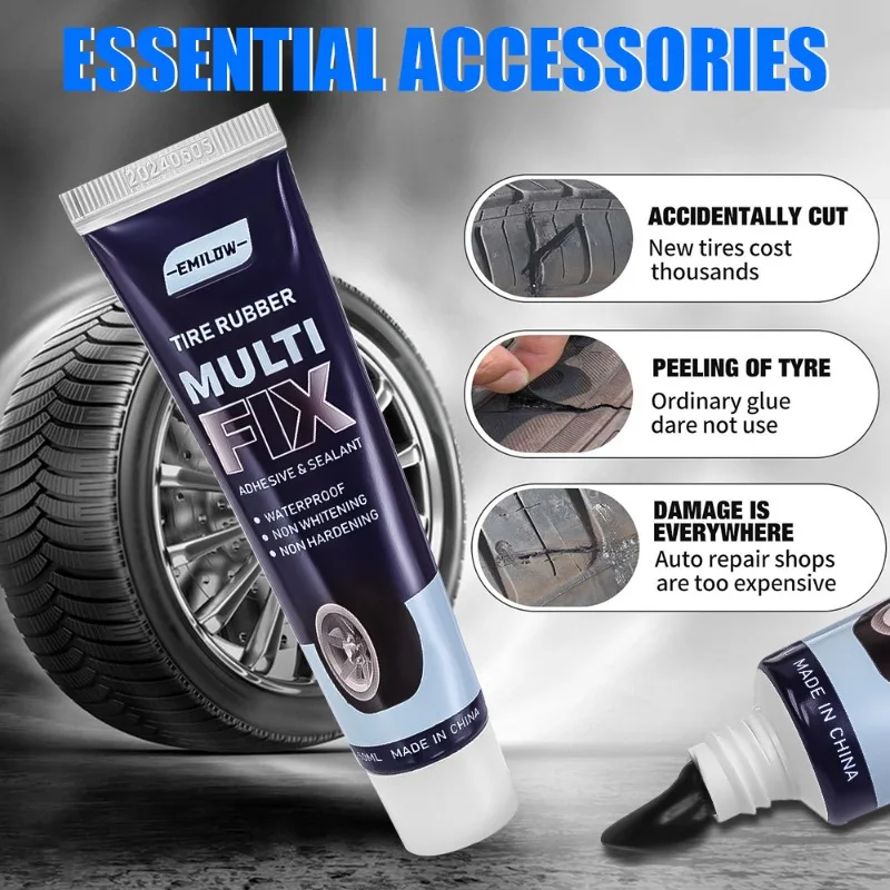 50ml Fast Sealing Tire Repair Glue High Effective Non-corrosive Bonding Glue with Strong Adhesive for Tire Leakage Sealant