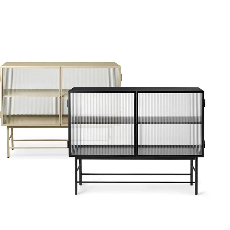 Retro cave wind Changhong glass simple restaurant side cabinet