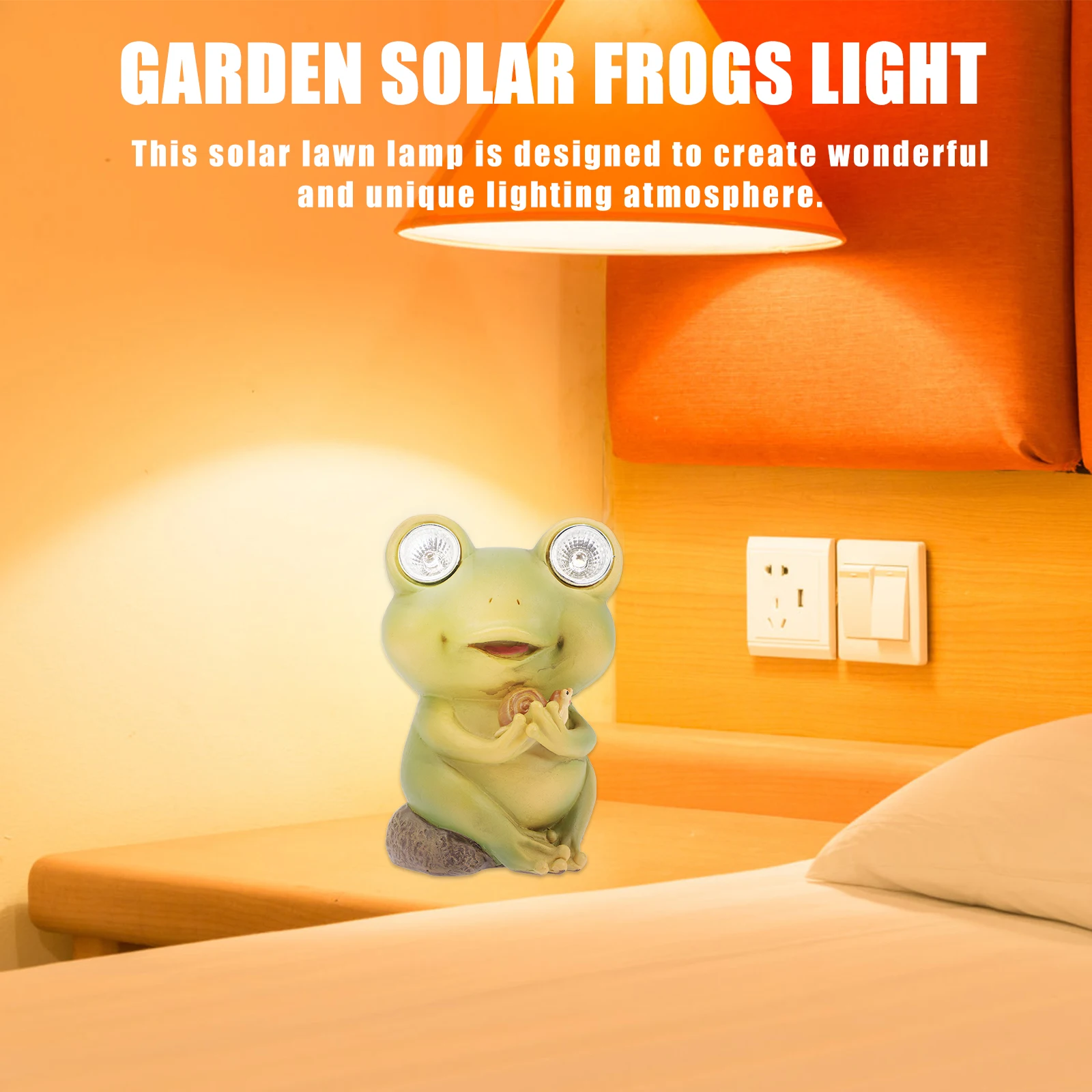 

Frogs Night Lights Resin Durable Wonderful Lighting Atmosphere Solar Outdoor Decor Garden Light Yard Frogs