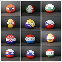 Countryballs Plush Doll Hungary Ireland Czech Romania Slovenia Belgium Albania Ball Polandball Stuffed Pillow Toy for Gift