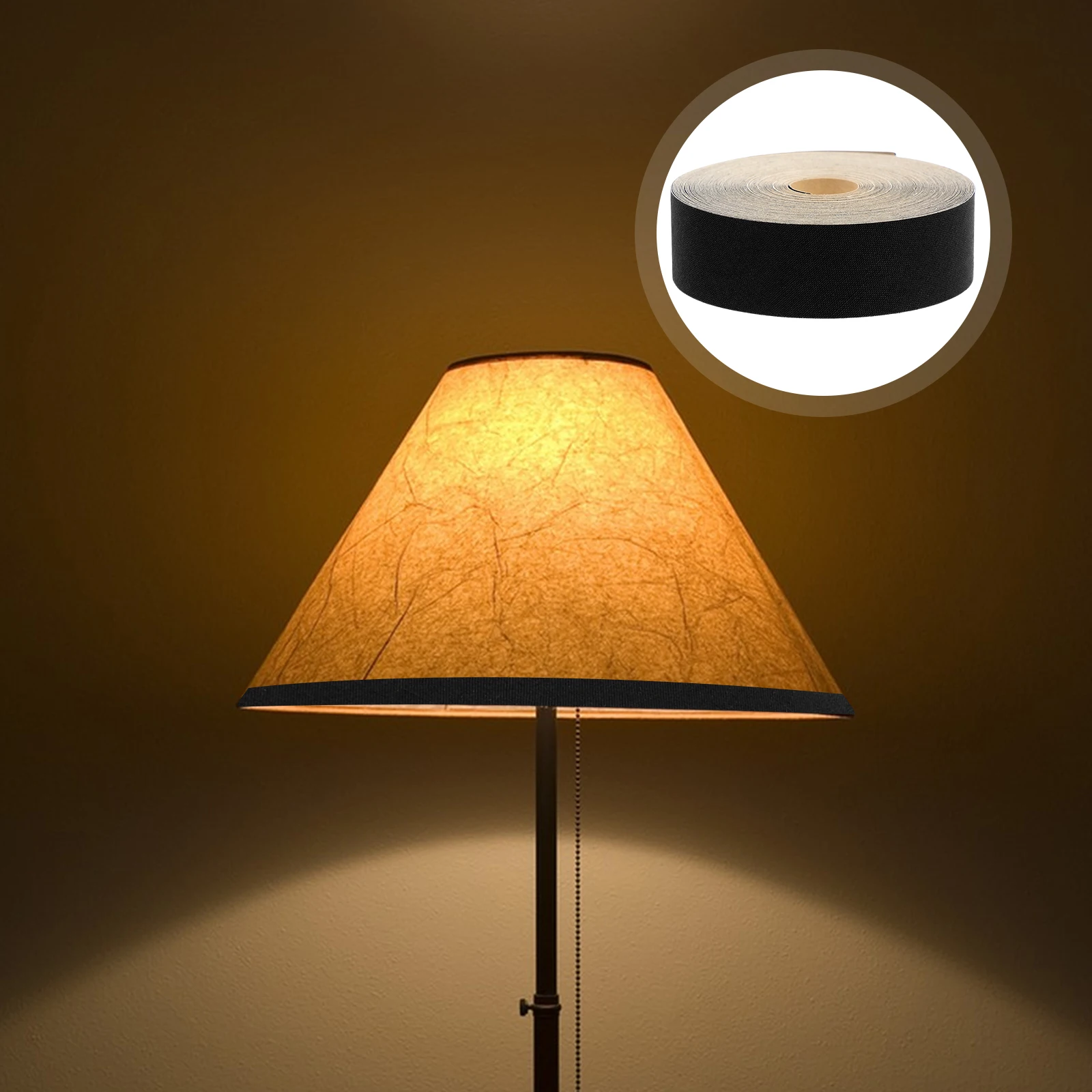 

Self Adhesive Fabric Tape Lampshade Edge Trim Durable Binding Strip Easy Install Decor For Table Lampshade Strip Banding Tape