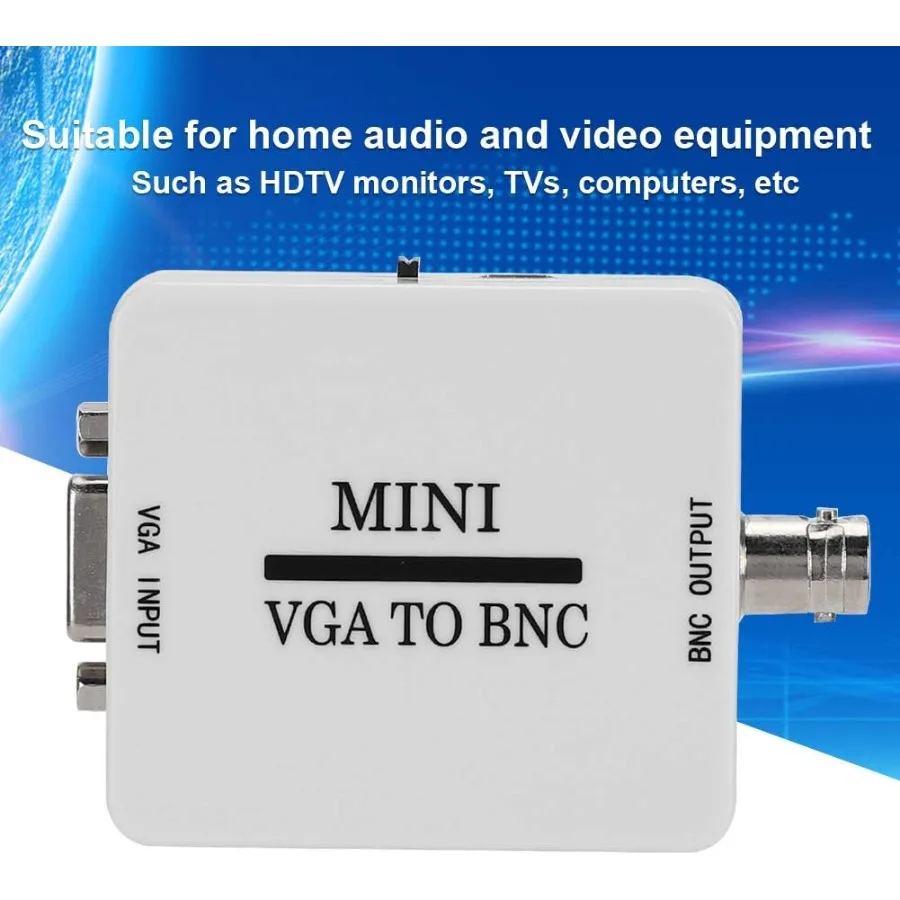 Grwibeou 1080p vga para bnc conversor de vídeo mini hd vga para bnc conversor adaptador de saída para pc mac hdtv monitores tvs computadores