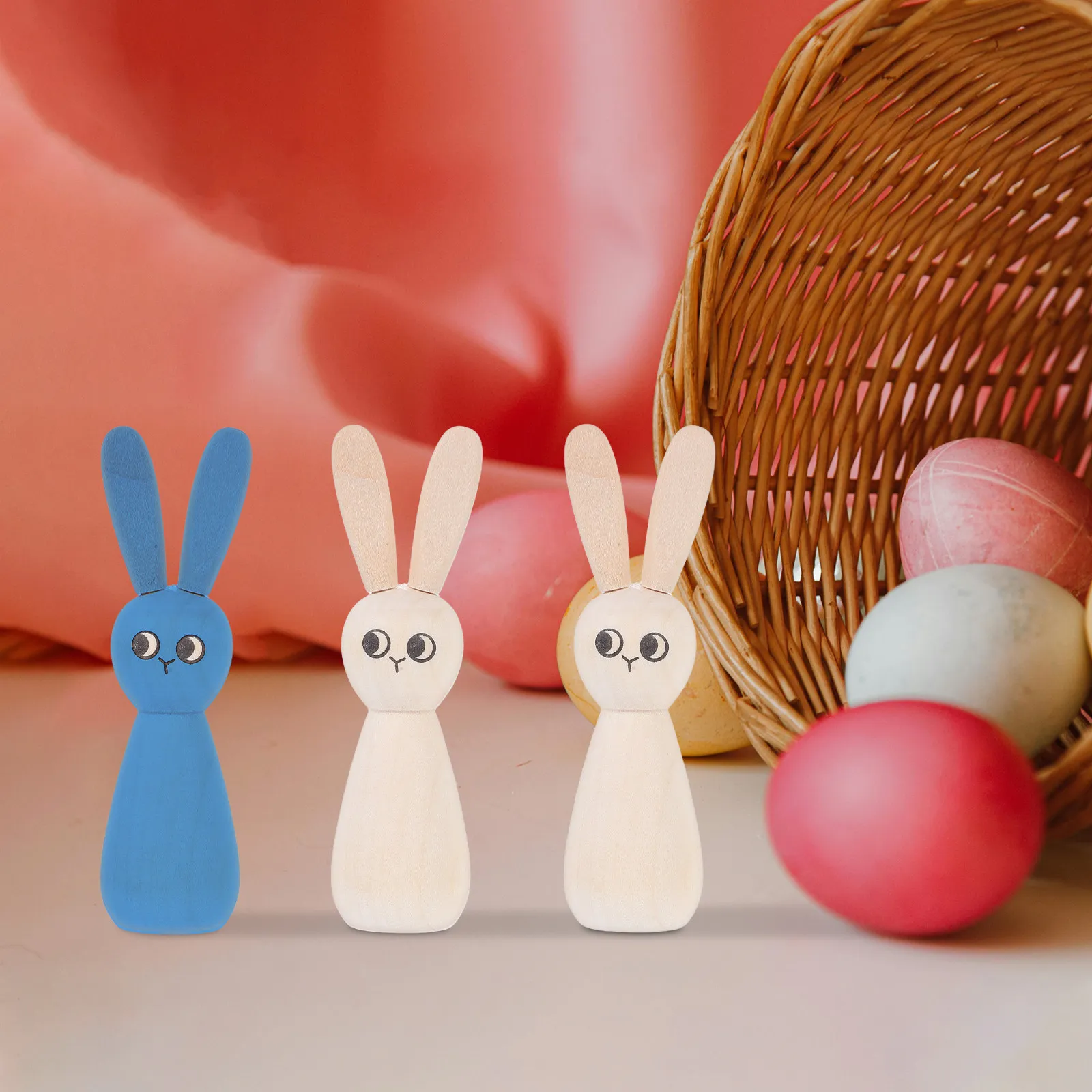 

6 шт. пасхальных украшений, набор для творчества, декоративные кролики для граффити