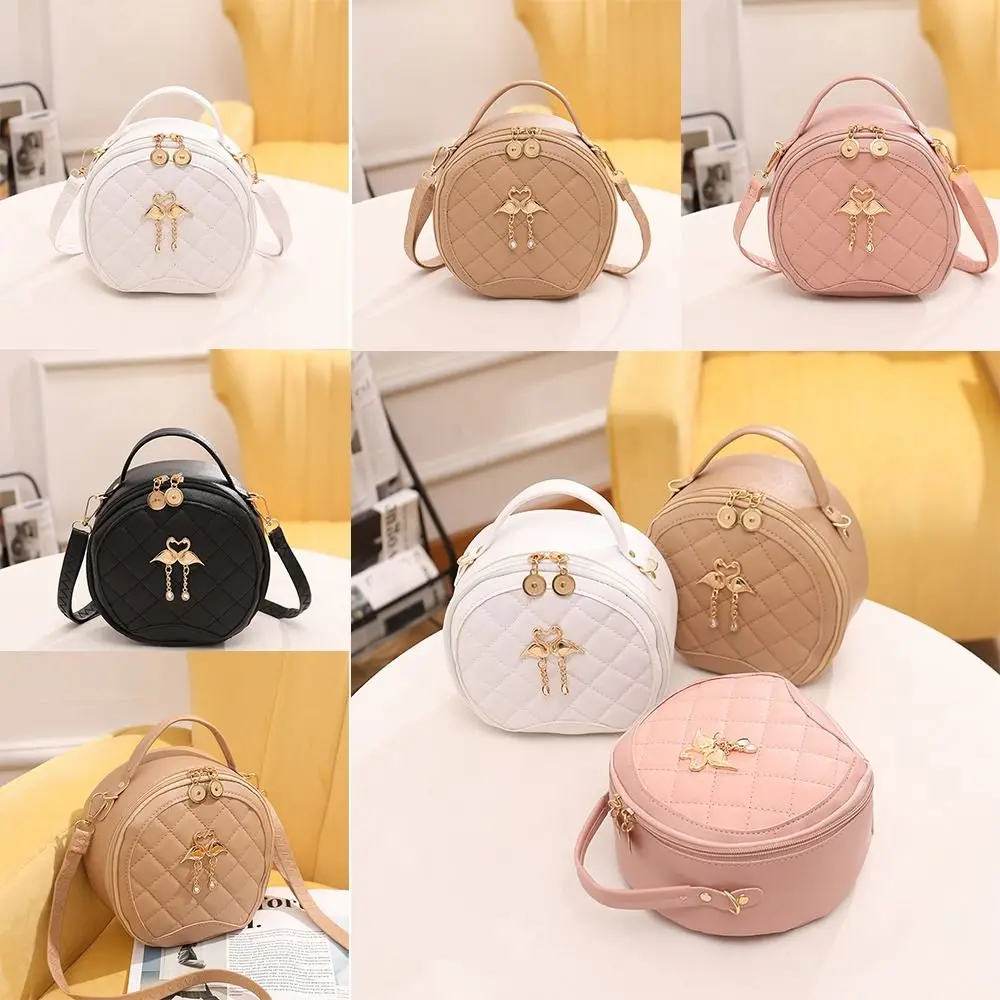 Women Shoulder Bags Round Handbags Ladies Zipper Fashions PU Leather Female Crossbody Messenger Bag