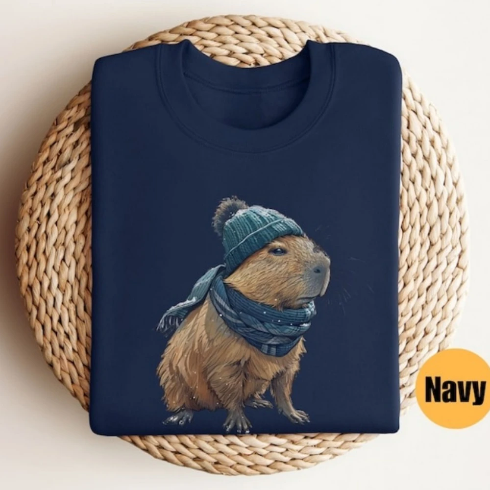 كابيبارا تي شيرت جرافيك كابيبارا Crewneck مضحك كابيبارا بلايز للجنسين النساء الرجال تي شيرت الشارع الشهير جديد وصول الجمالية تيز #5