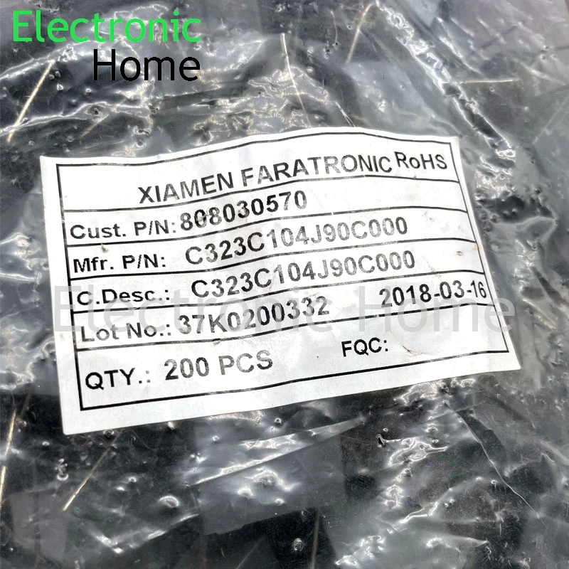 10PCS/LOT Xiamen Farah MKP 104 100nf 0.1uf 1600v 1.6kv safety film capacitor C323C 1600V104J 26x21x11.5mm pin distance 22.5mm