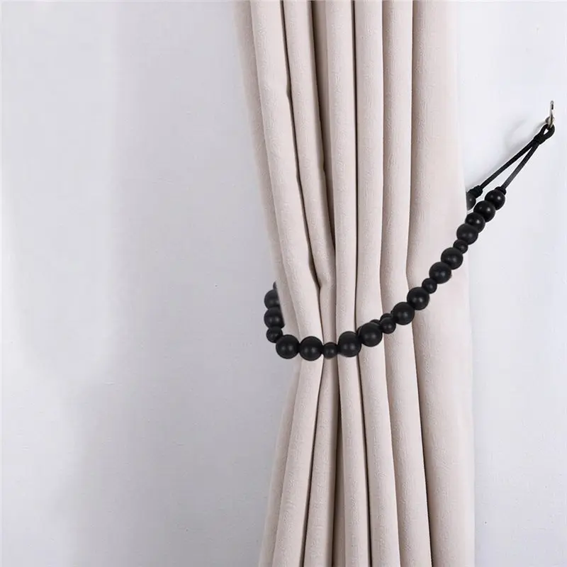 SOFT-Outdoor Curtain Tiebacks Rope Curtain Holders, Braided Curtain Holdbacks For Indoor Outdoor Use, 4 Pack