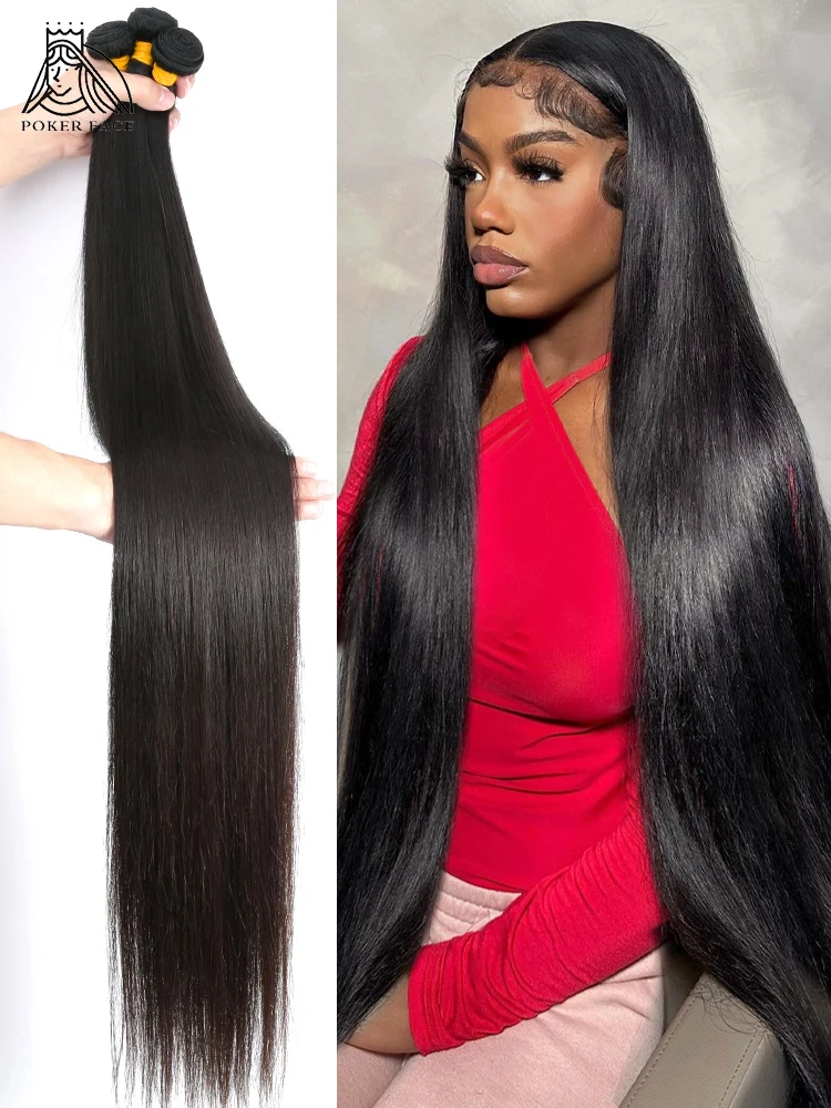 Straight Bundles Weave Brazilian Human Hair 30 Inch Remy Human Hair Weft Natural Bundles Hair Extensions