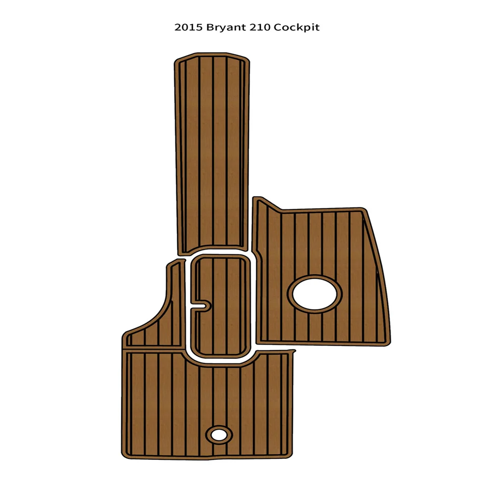 

2015 Bryant 210 Cockpit Pad Boat EVA Foam Faux Teak Flooring Mat SeaDek Marine Mat Gatorstep Style Self Adhesive