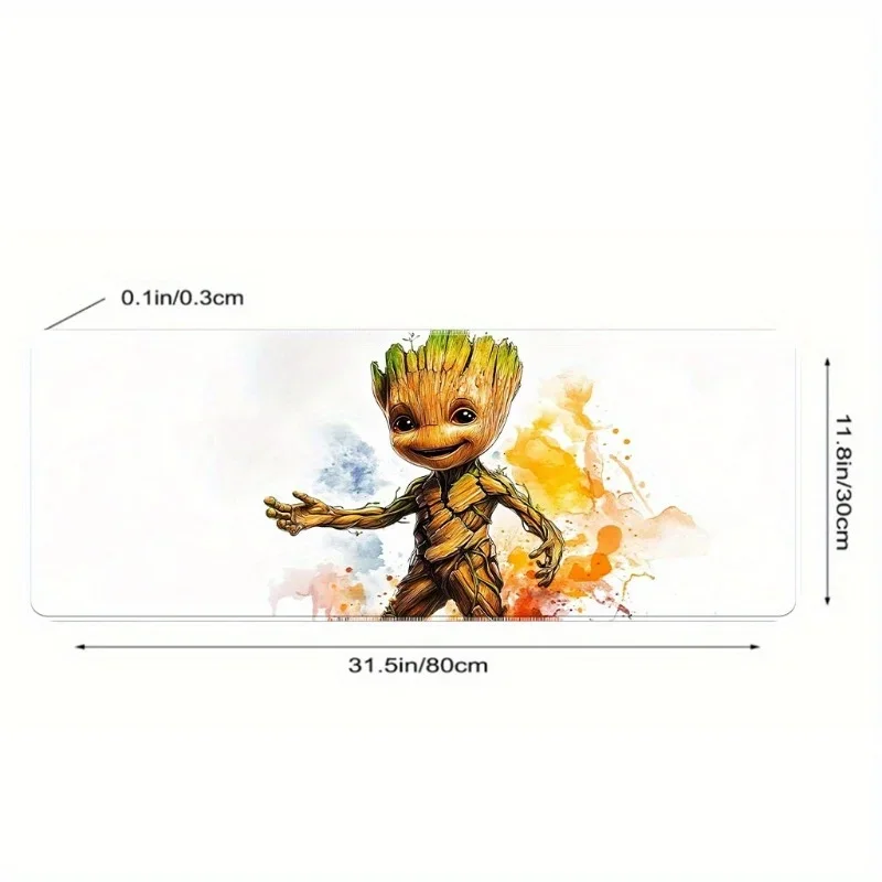 Podkładka pod mysz Universe Groot - wytrzymała gumowa podstawa, antypoślizgowa mata na biurko do gier i biura, żywy wzór superbohatera, idealny prezent dla...