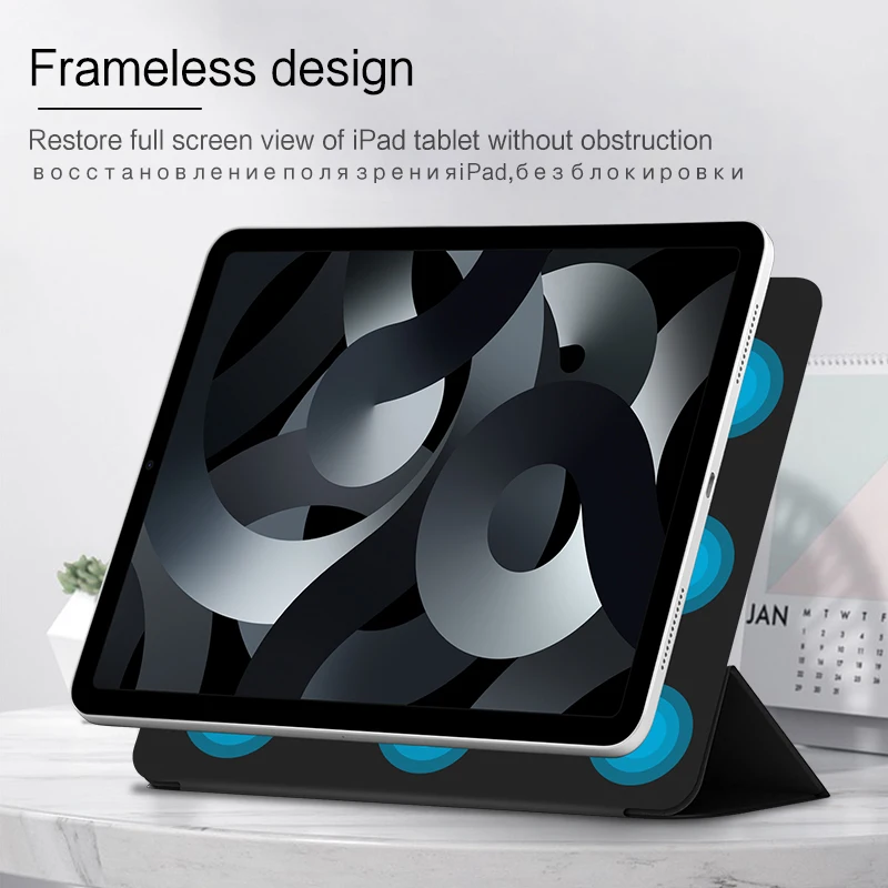 Smart Folio Case for New iPad A16 11th 10th Gen Case iPad Air M3 M2 11 13 