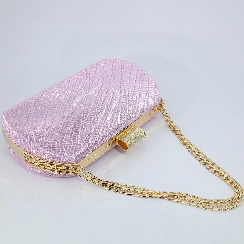 Luxury Chain Evening Clutch Bag Lady Elegant Wedding Bags New Women Purple Purse Handbags Party Dinner Dress Shoulder Bag XA33ZD