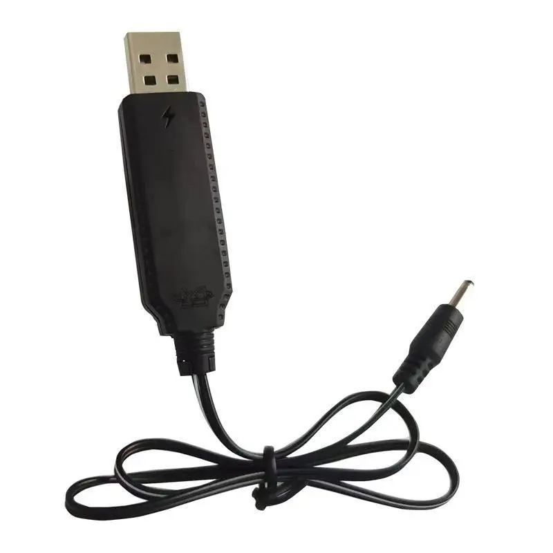 1/5Pcs 3.7V USB Charging Cable 3.5mm DC Plug Charge Line With Power Off Indicator For RC Toy Lithium Battery Charger Cord