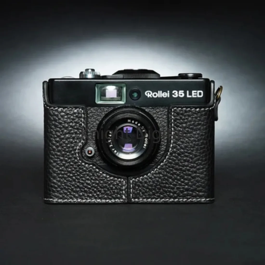 Câmera de couro genuíno metade do saco corpo caso para rollei 35 led b35 manga protetora caixa base pele escudo couro