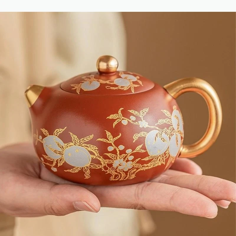 

180 мл фиолетовый глиняный чайник, чайник, один горшок, чайник, чайник, посуда для заваривания чая, бытовая чайная посуда