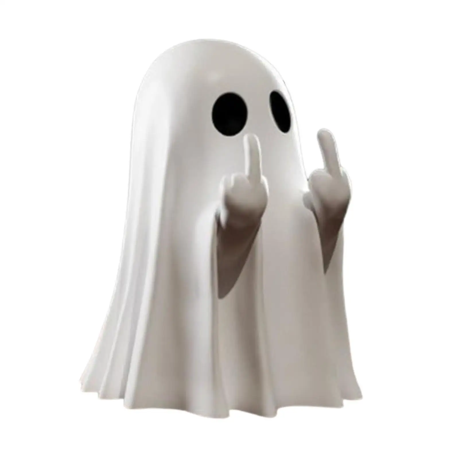 Cute Ghost Figurine Halloween Decor Collection Tabletop Ornament Small Sculpture for Entrance Living Room Desk Cabinet Shelf